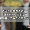 吉沢亮の顔大きさは？ 顔すべての大きさを 徹底調査してみたらすごかった