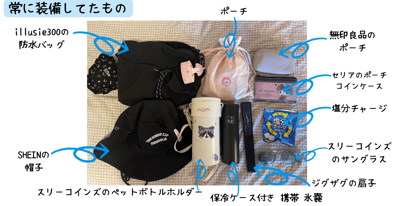 夏フェスの持ち物はこれでOK!luckyfes!インドアアラサー女のおすすめ品